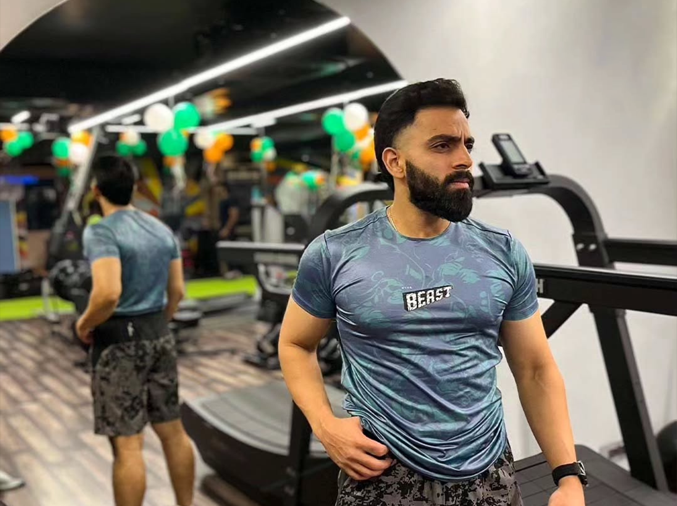 Person exercising with weights